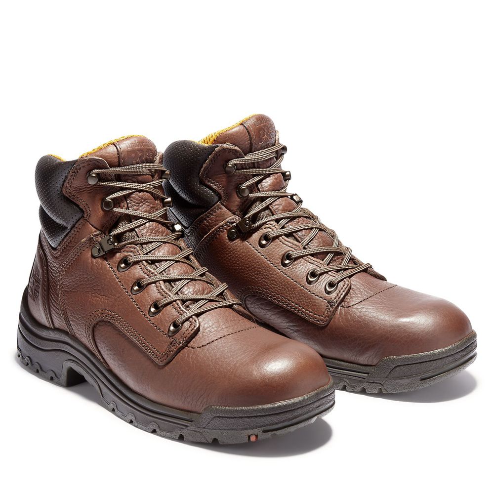 Bocanci De Muncă Timberland Barbati Maro/Negrii - Pro® Titan® 6\" Soft Toe - Romania - GFMOVP512